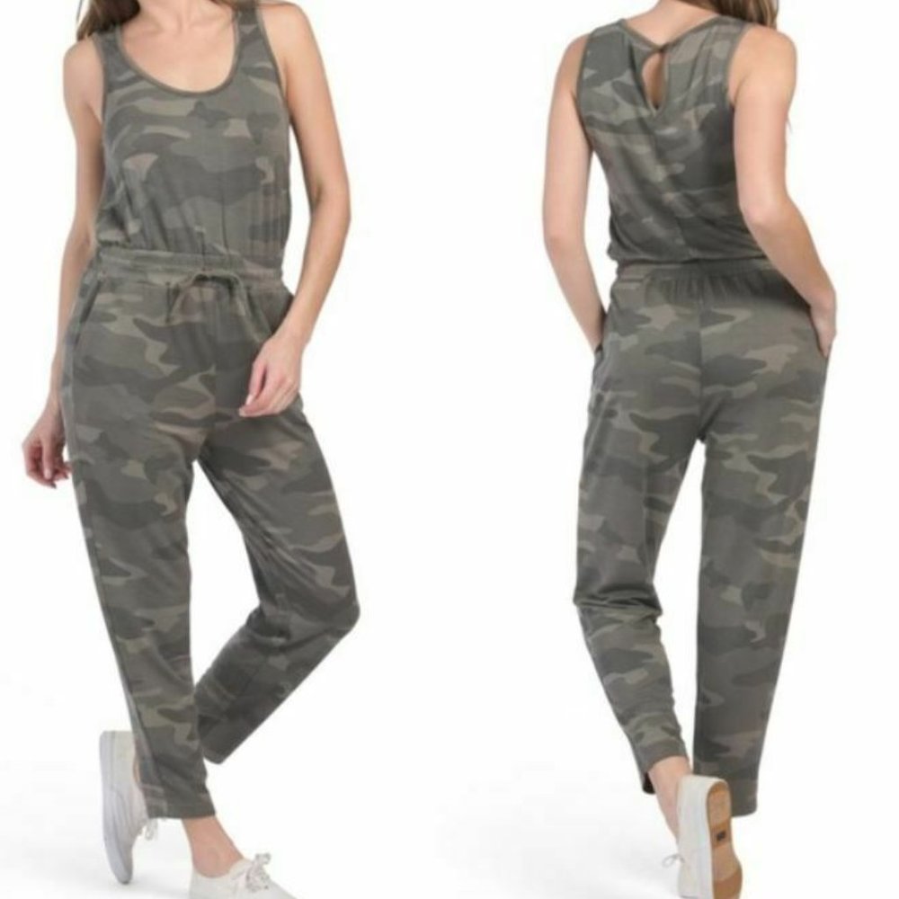 Splendid Gray Camo Jumpsuit